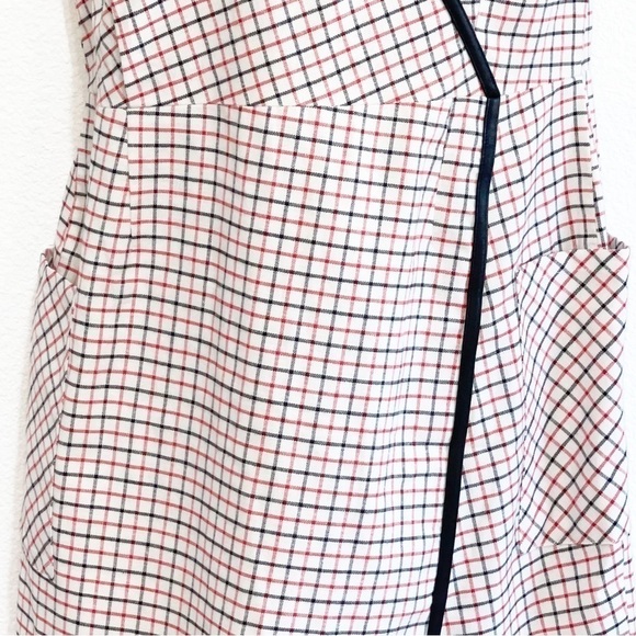 NWT Band of Outsiders Woman Ivory and Multi Color Checker Pattern Dress S - Picture 3 of 16